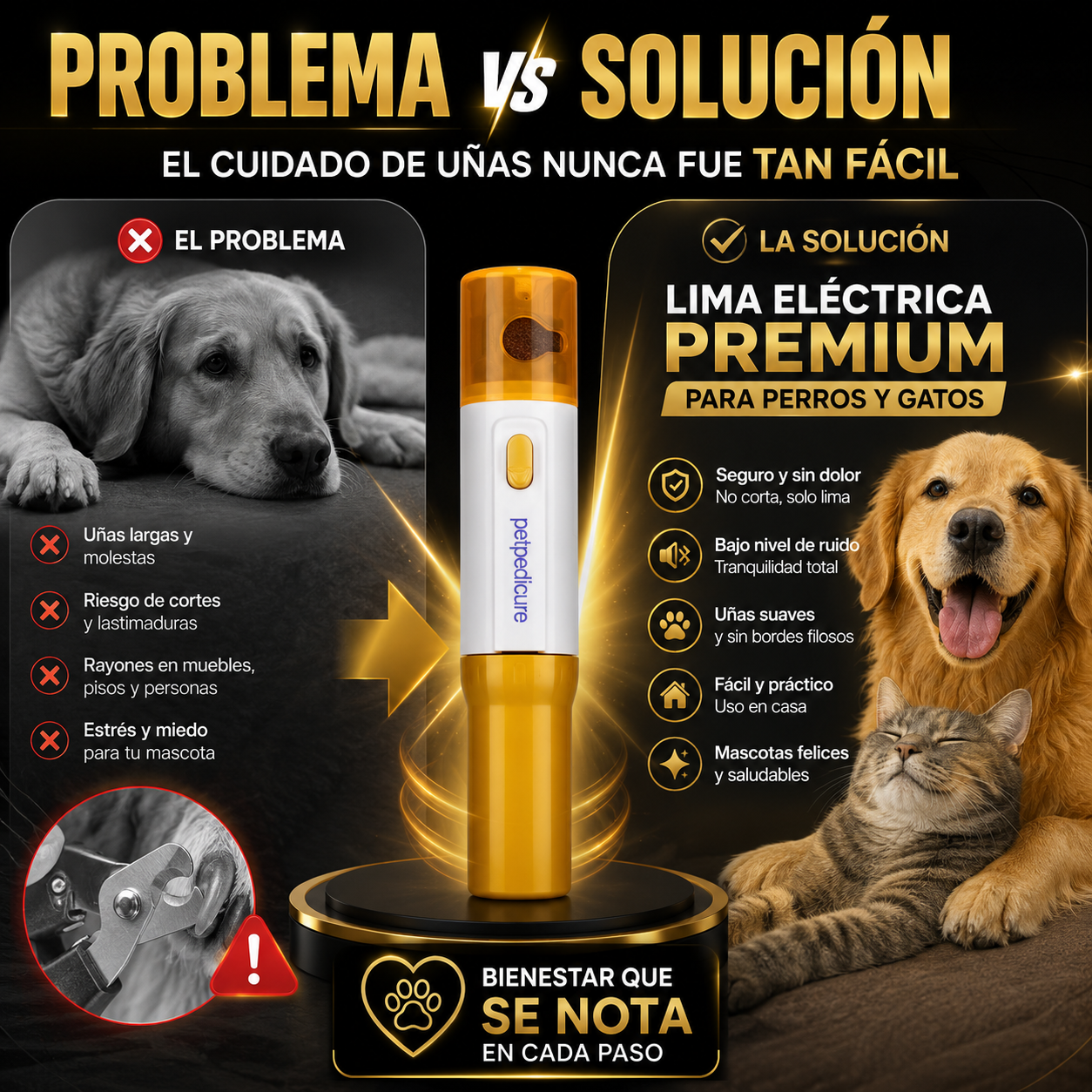 Lima Pulidora Eléctrica Mascotas